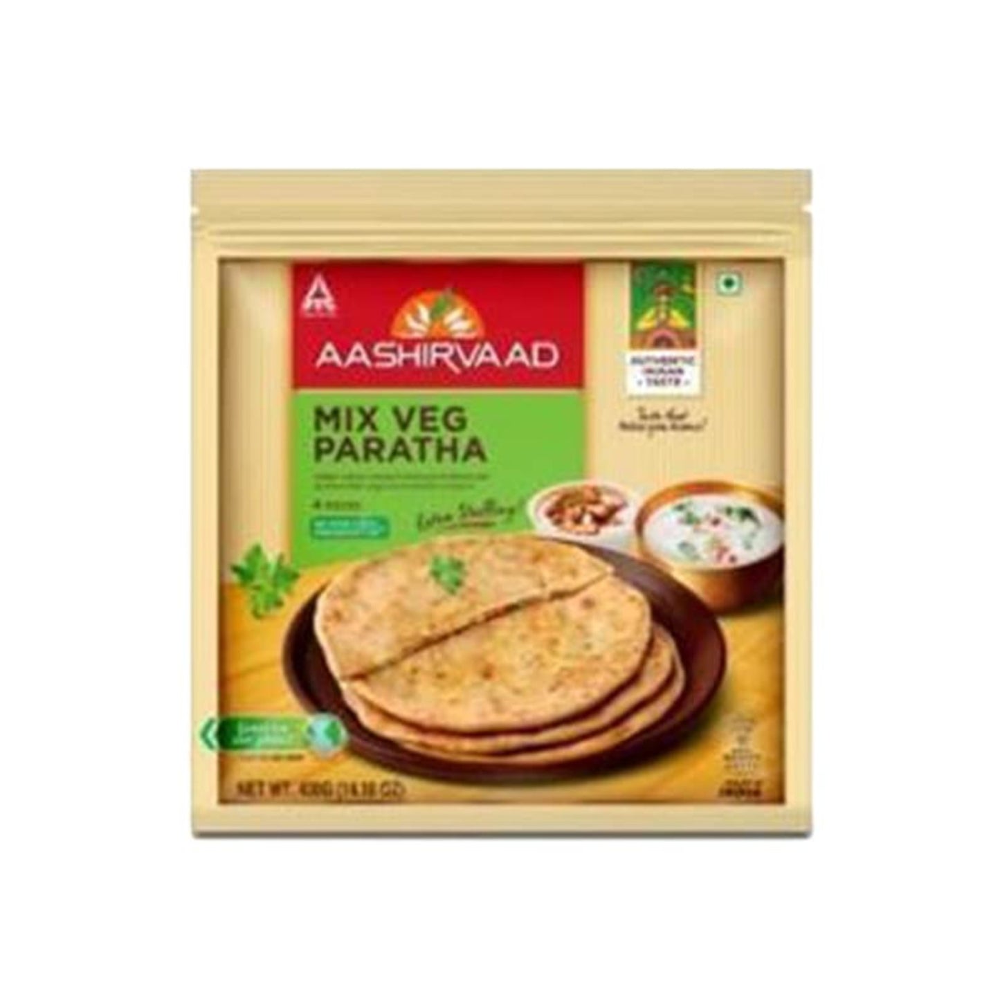 Frozen Aashirvaad Mix Veg Paratha 400g