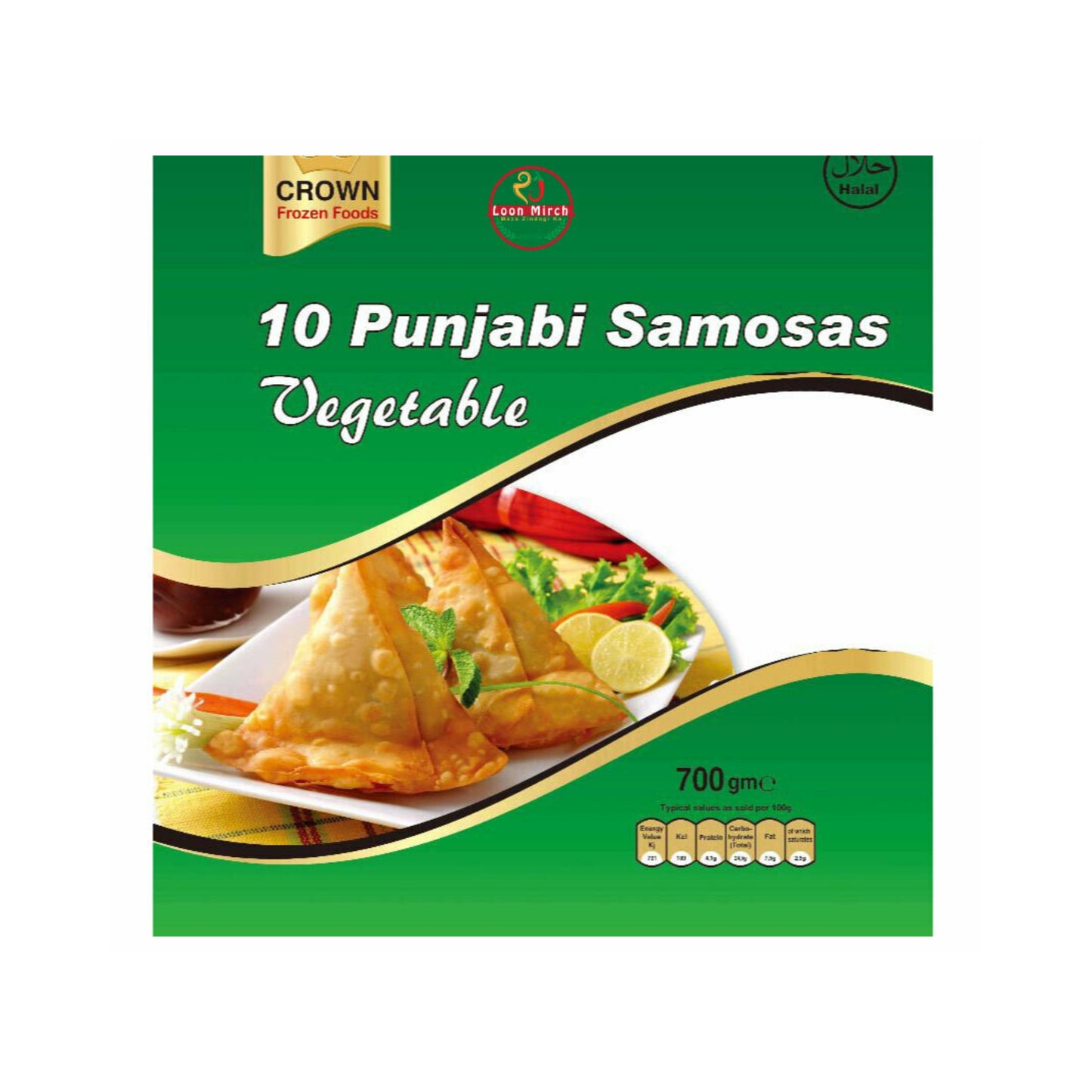 Frozen Crown Punjabi Samosa vegetables 10pcs