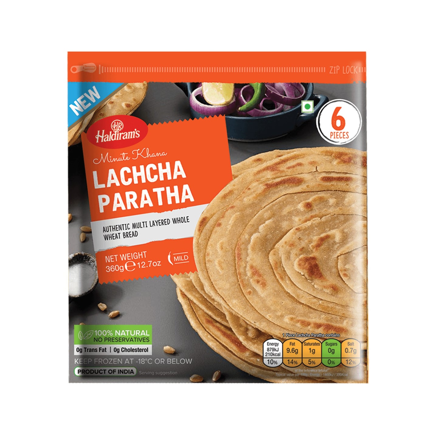 Frozen Haldiram lachcha paratha 360g