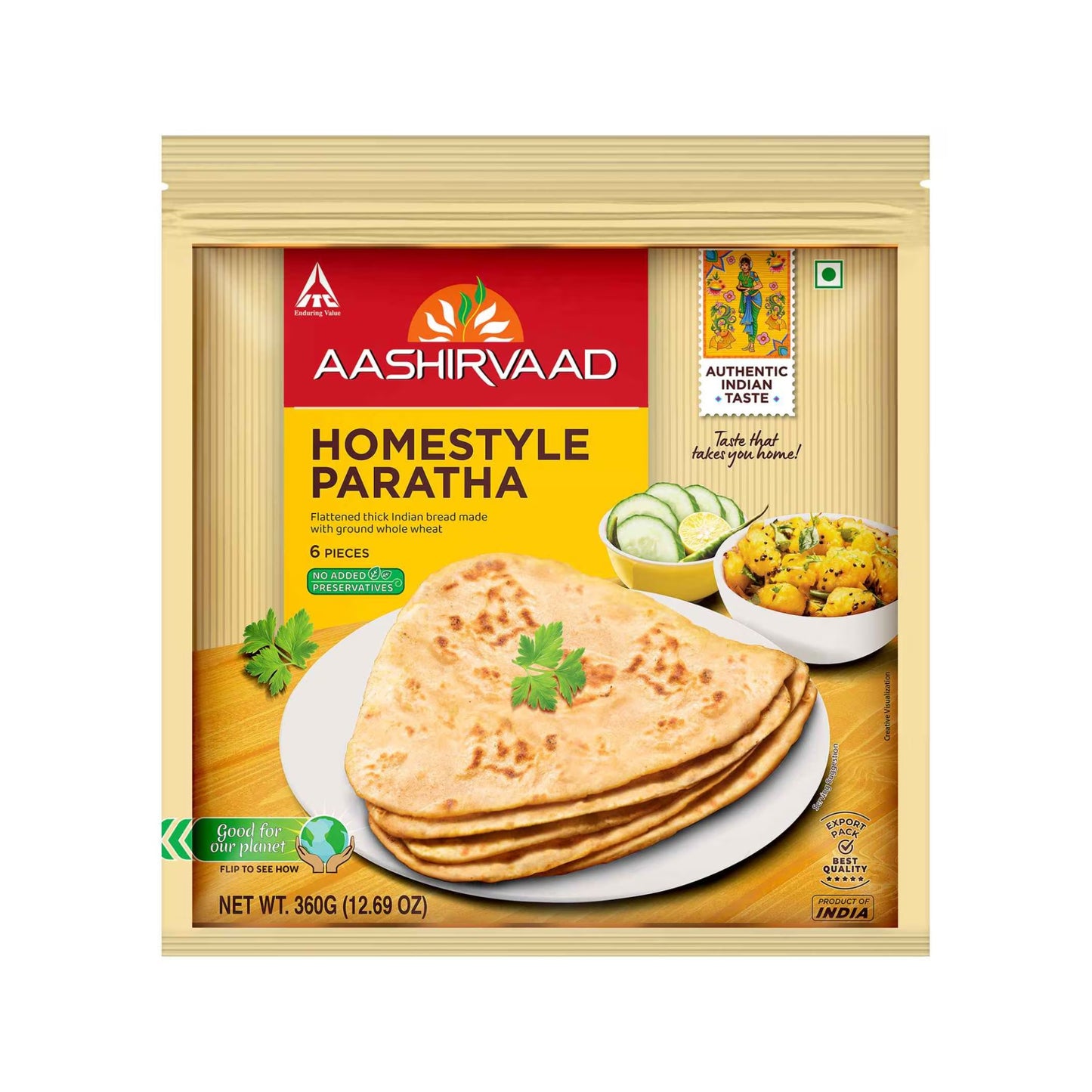Frozen Aashirvaad Home style parantha  360g