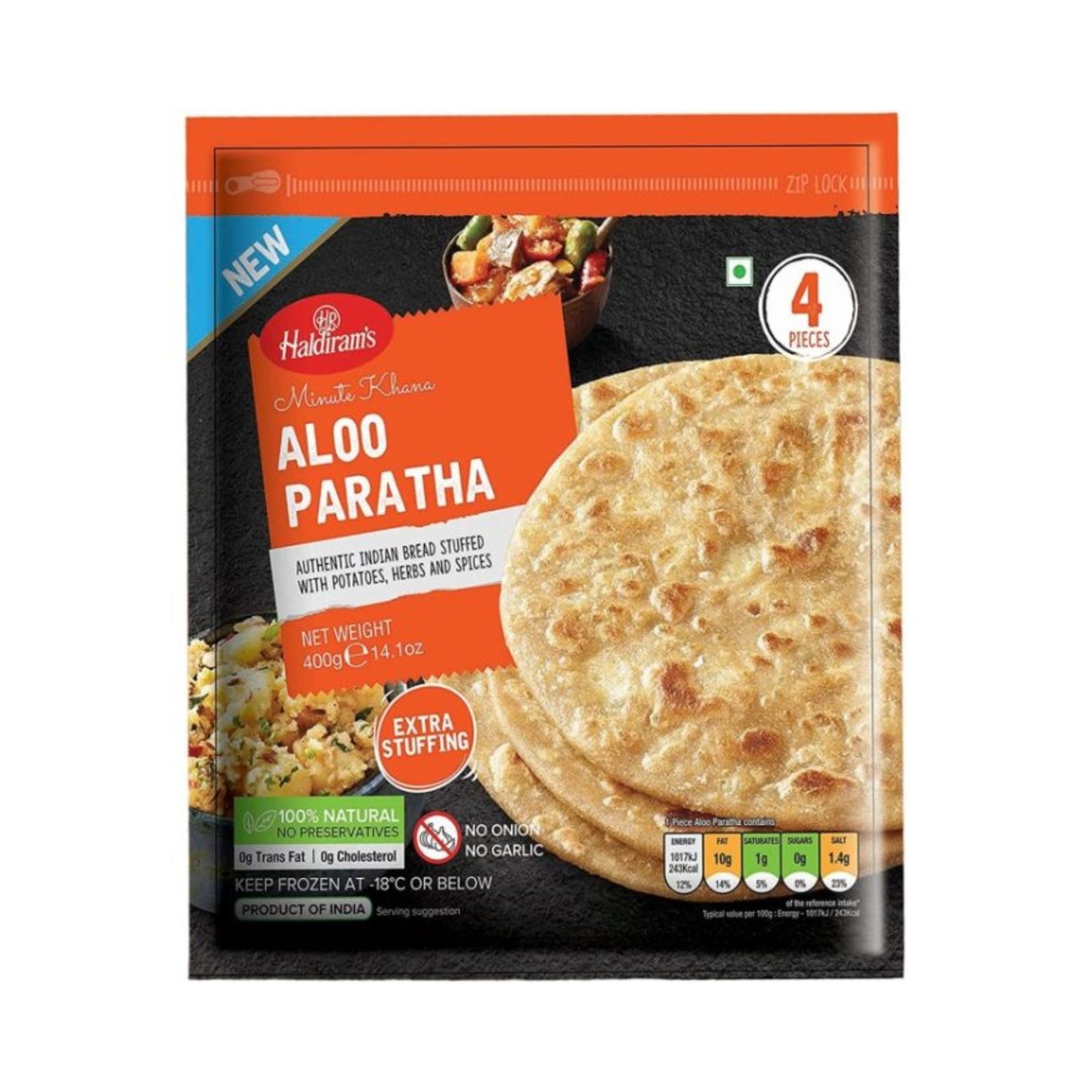 Frozen Haldiram aloo paratha 400g