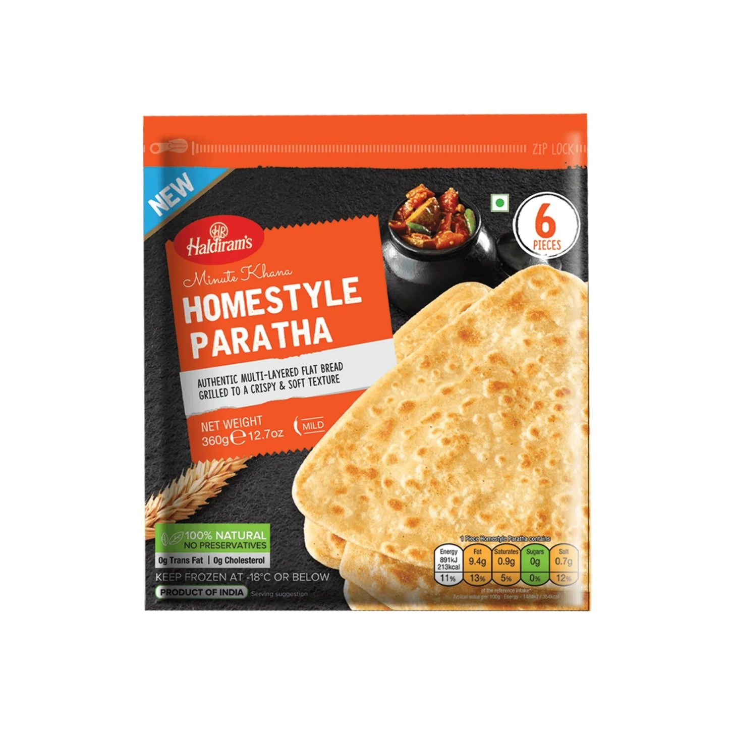 Frozen Haldiram home style paratha 1.2kg