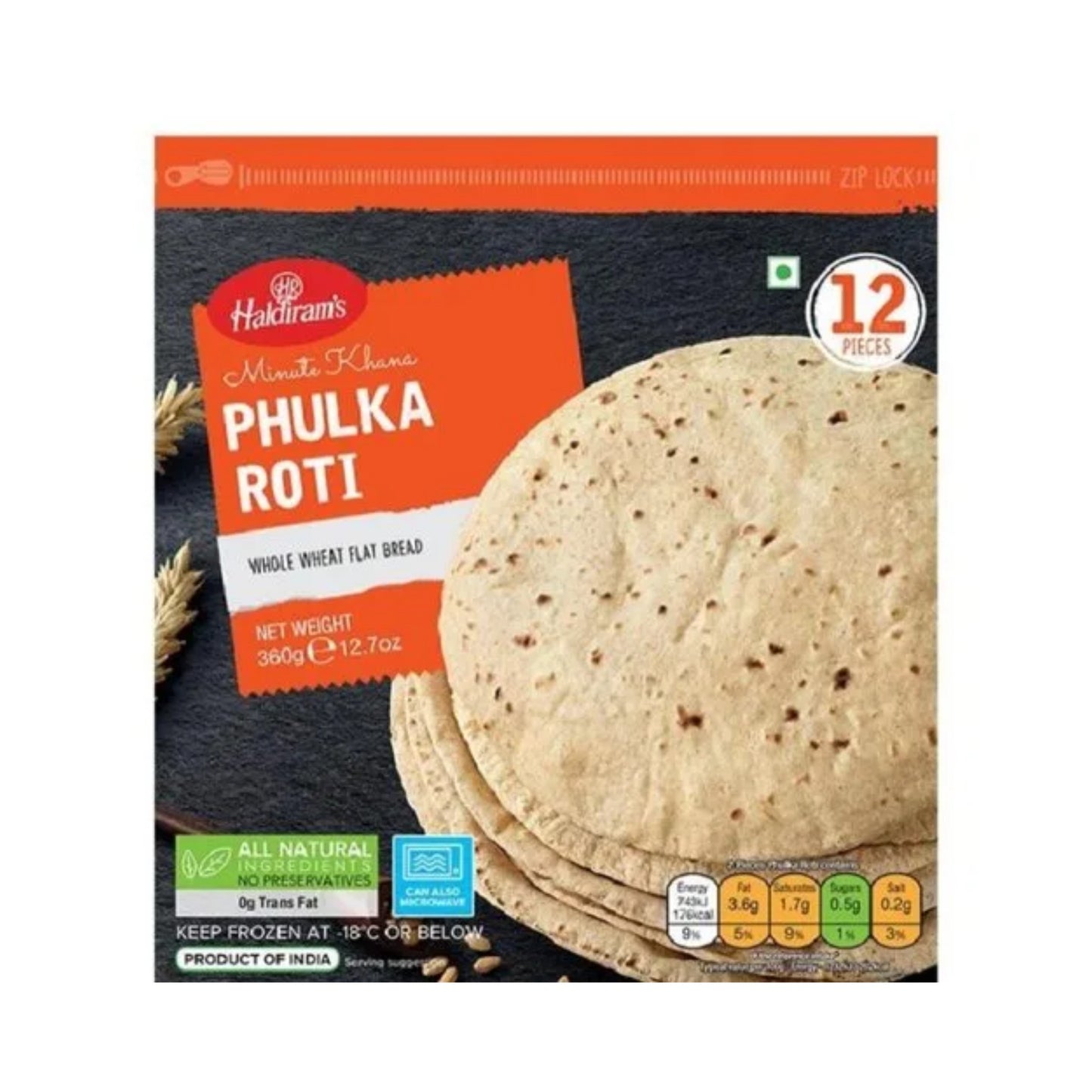 Frozen Haldiram phulka rotti 360g