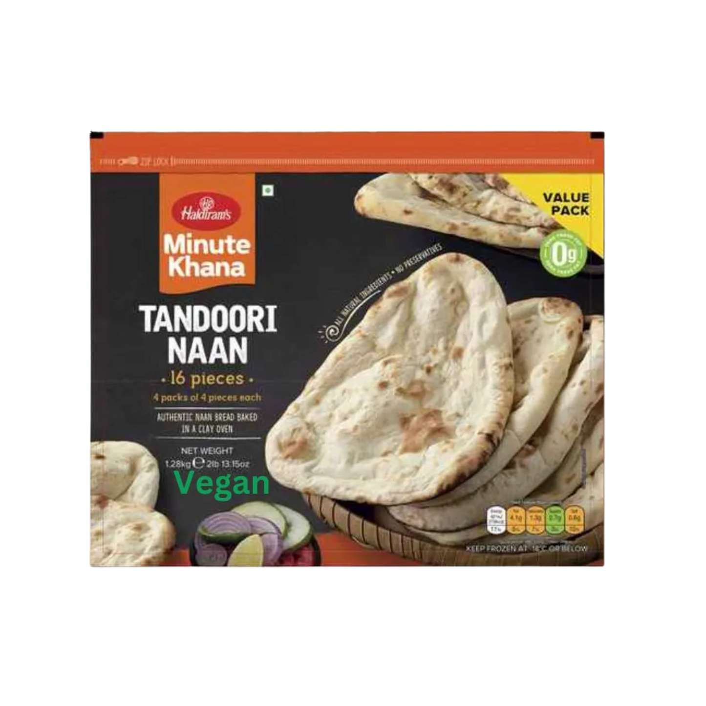 Frozen Haldiram tandoori naan 1.28kg