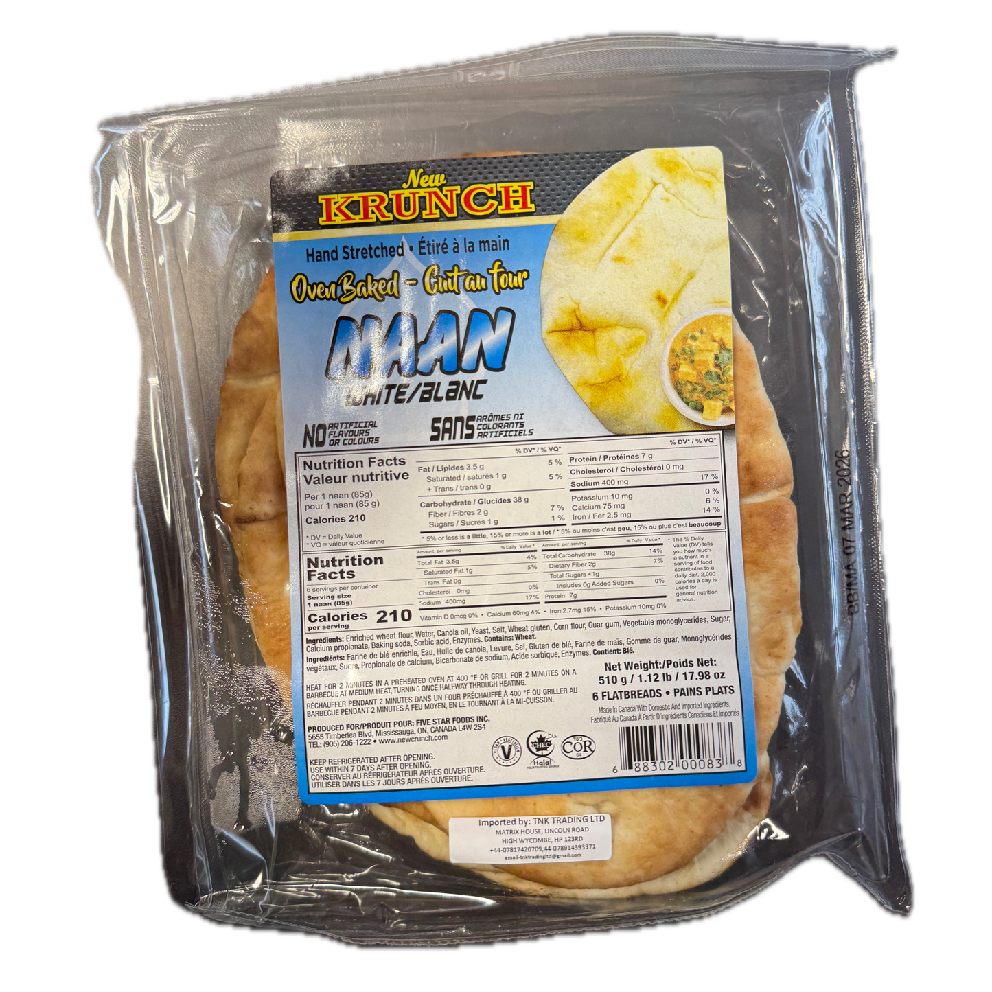 Vidhya Naan 510g (6 pieces)