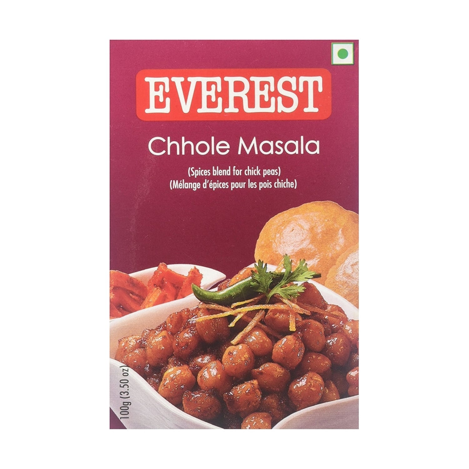 Everest Chole Masala spice mix packaging on a white background