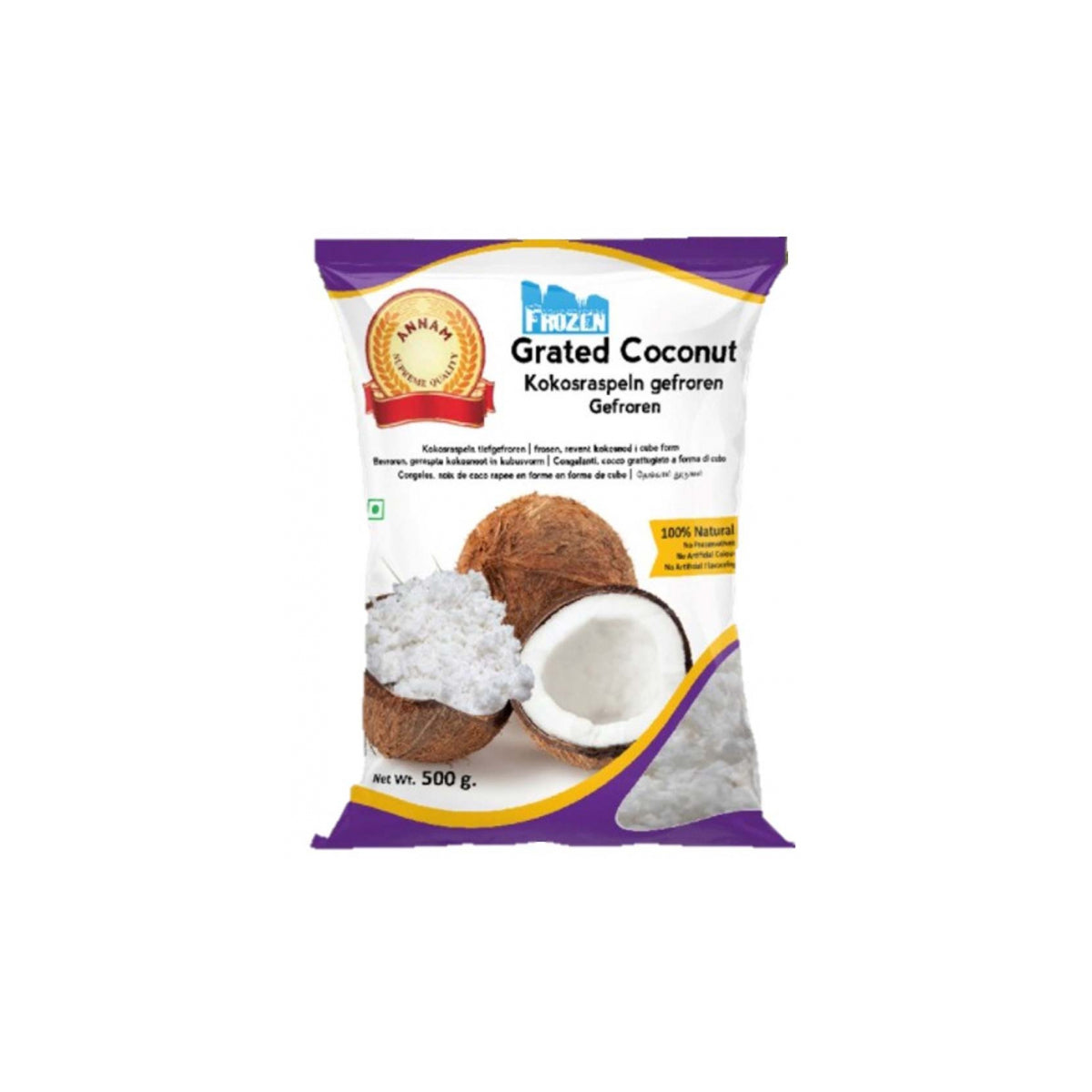 Annam Frozen grated coconut 400g