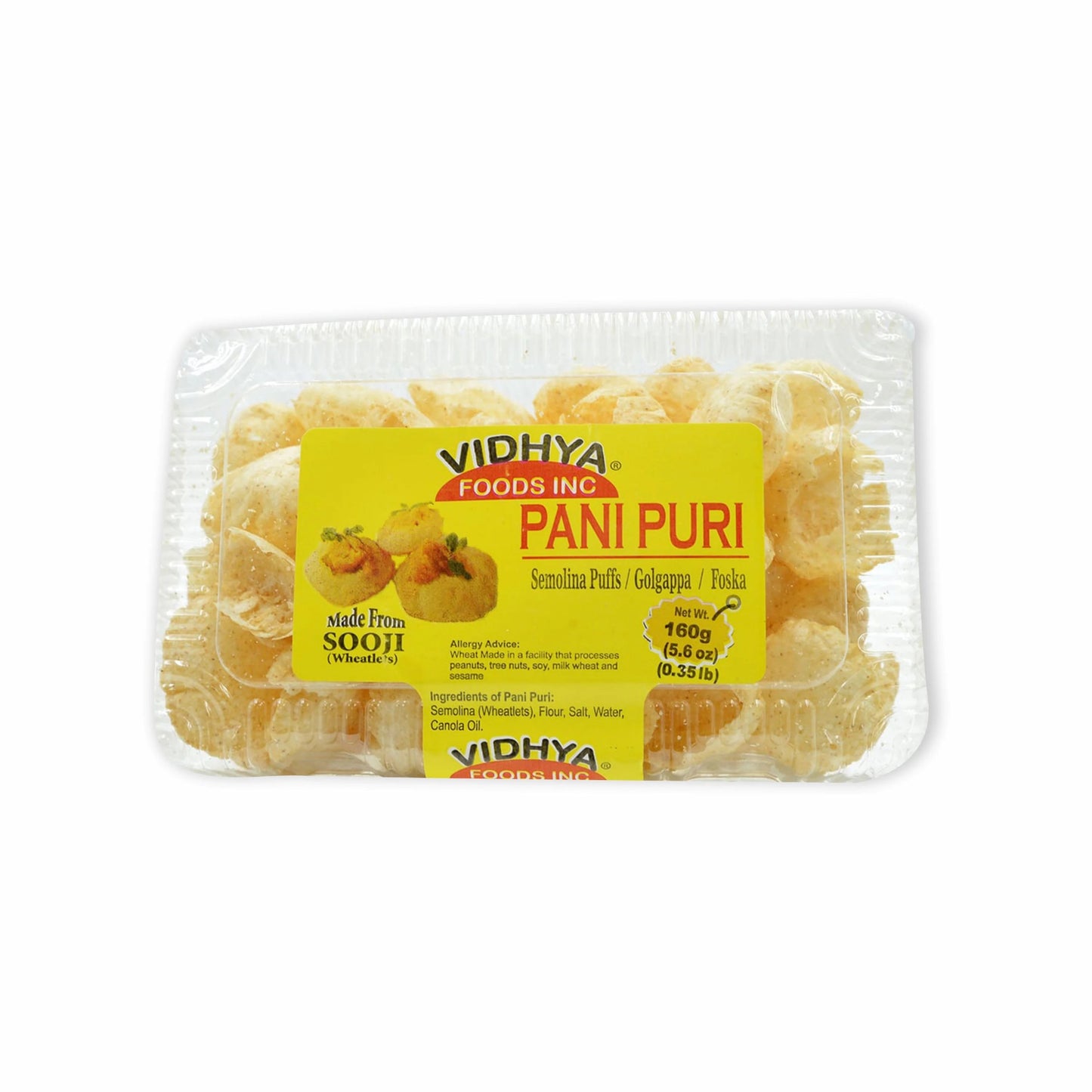 Vidhya PaniPuri RTE 160g (45-55 pieces)